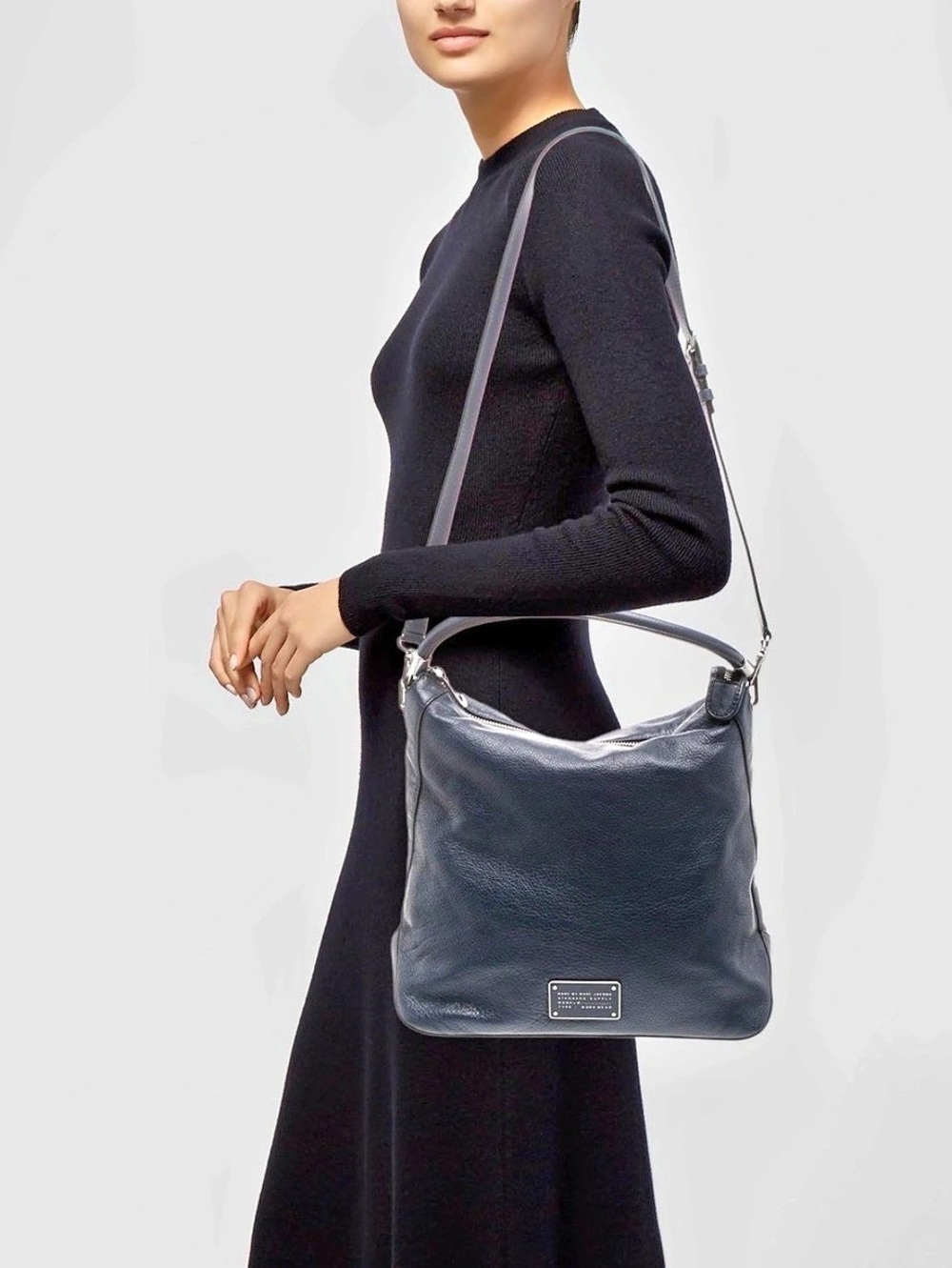 Marc by Marc Jacobs Pebbled Bag-Gray Leather
